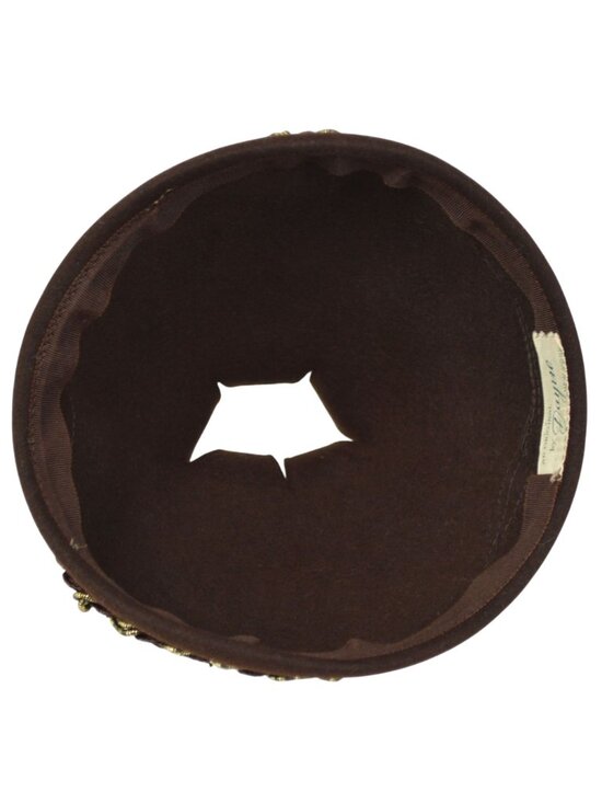 An Original by Dayire Petal Hat Tulip Lotus Cloche Brown Felt Crown 50\'s-60\'s main image 4